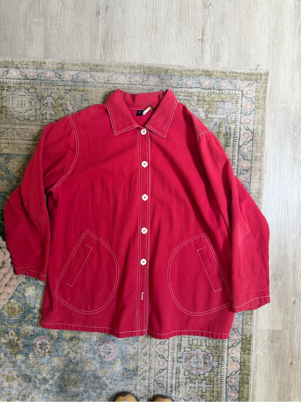 Vintage Red Swing Chore Coat